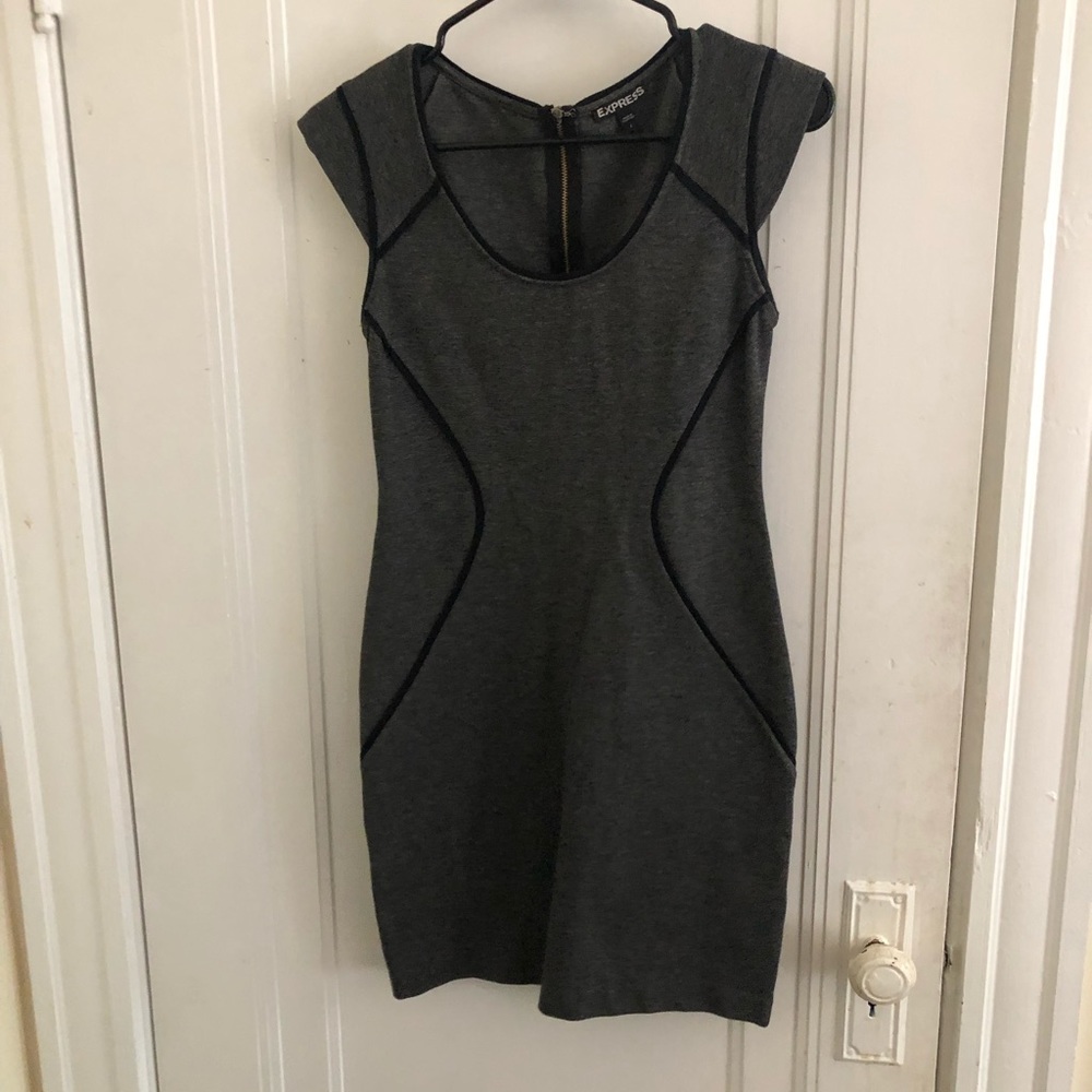 Express grey bodycon dress